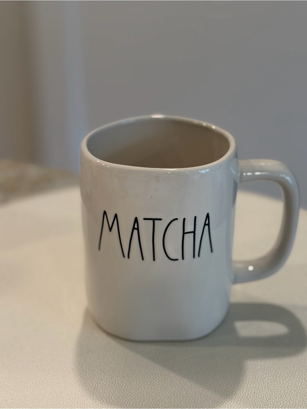 Rae Dunn MATCHA Artisan Collection White Ceramic Coffee Mug, Microwave Safe
